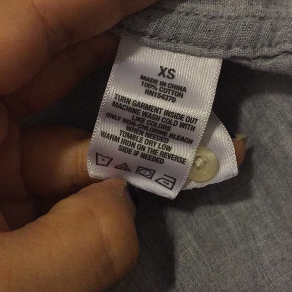 Blue and Gray Plaid Button Down - Picture 3 of 3